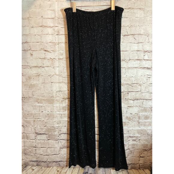 Ronni Nicole Pants - Vintage Ronni Nicole Dress Pants Womens Large Black Acetate All Over Sparkle